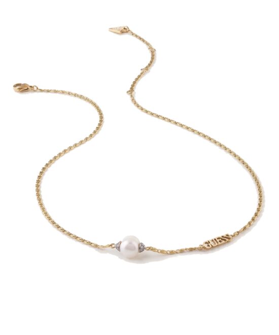 Guess Půvabný pozlacený náhrdelník s perlou Underwater Love JUBN02268JWYGT/U