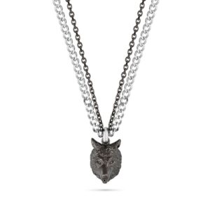Police Designový ocelový náhrdelník Vlk Savage Animalia PEAGN2119901