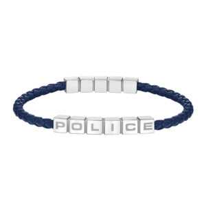 Police Modrý kožený náramek Crosschess PEAGB0005017 18 cm